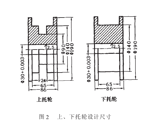 上、下托轮设计尺寸